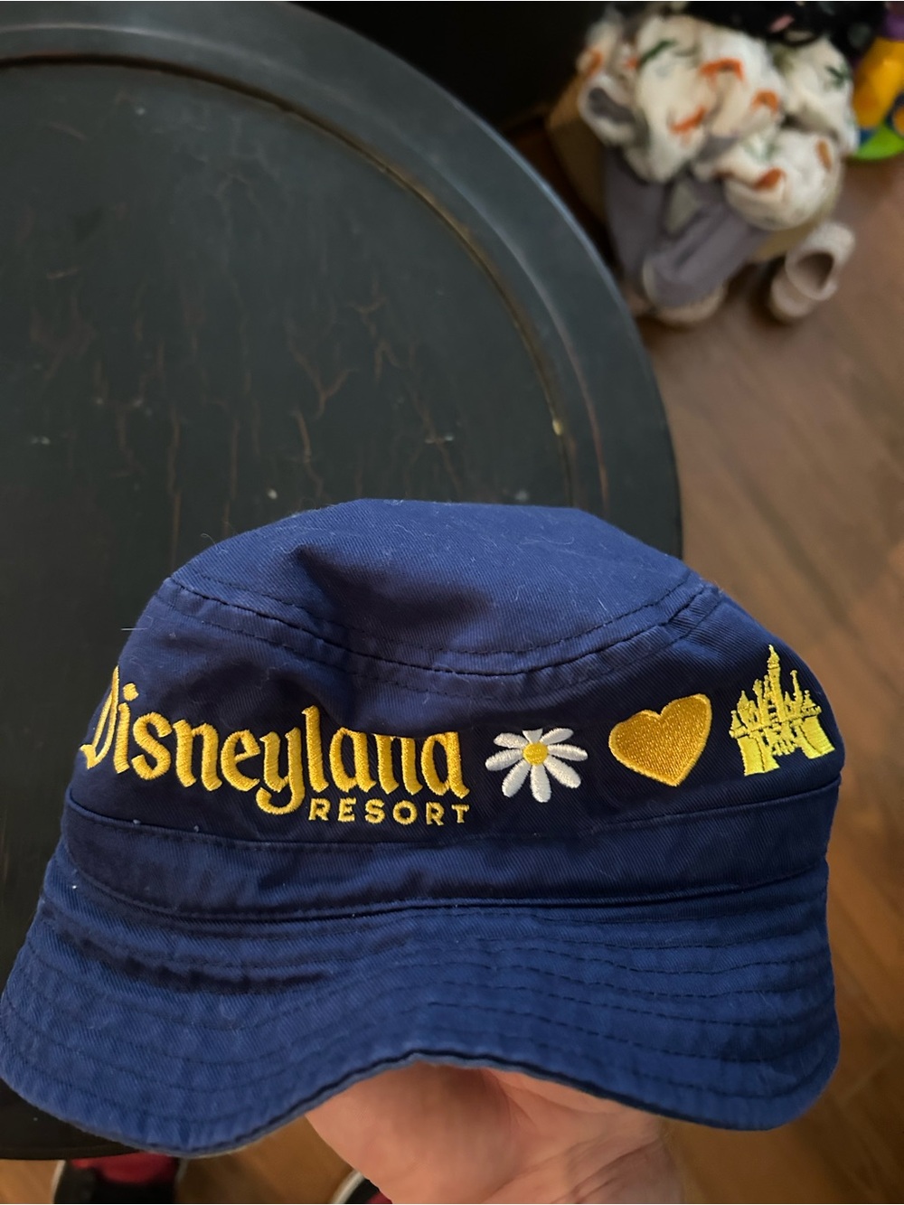 Disney Bucket Hat Walt Disneyland 2023 Adult Blue Yellow Daisy Castle Heart
